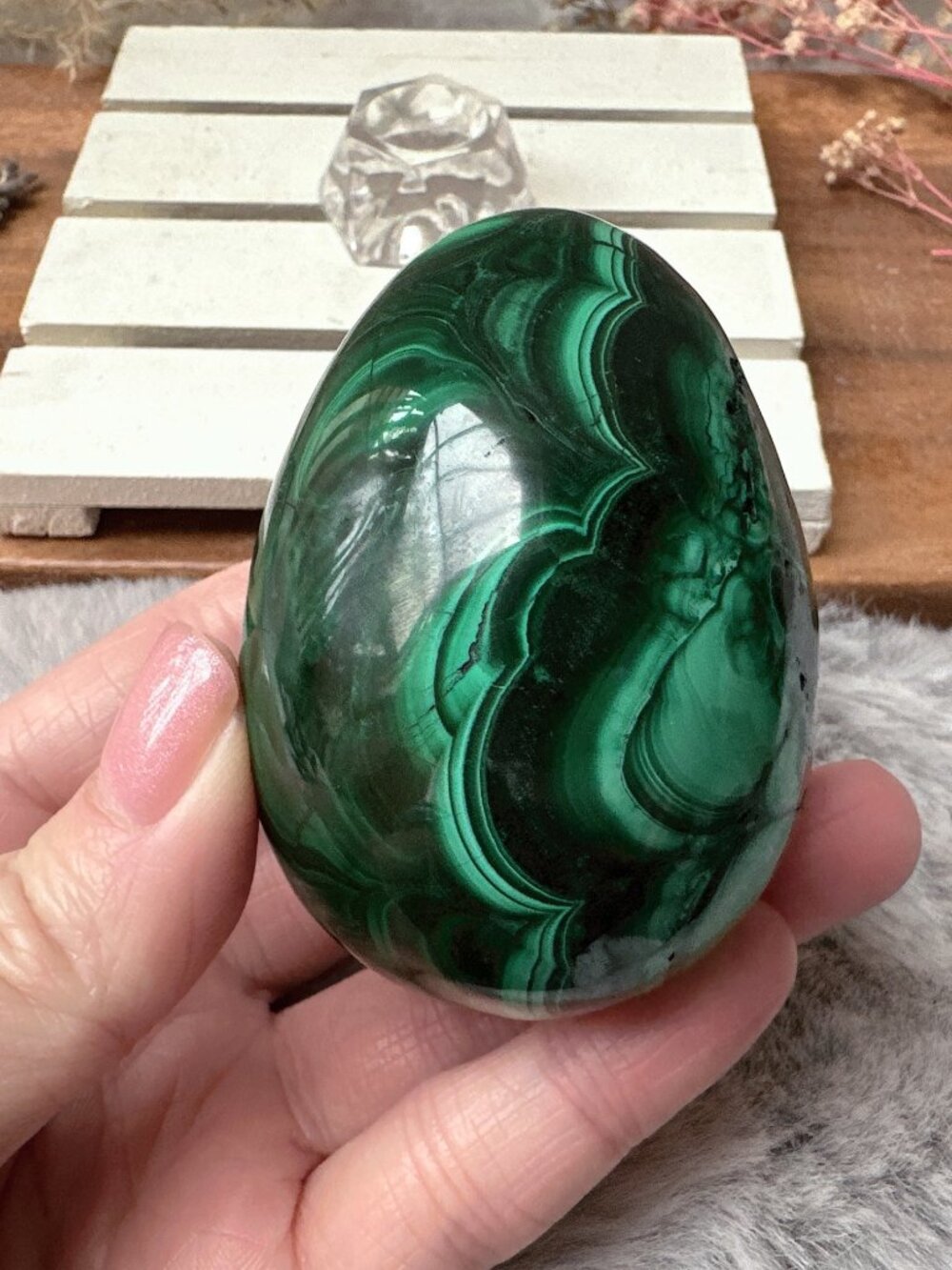Gorgeous Malachite Egg - Picture 6 of 8